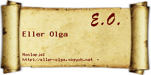 Eller Olga névjegykártya