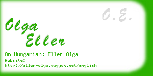 olga eller business card